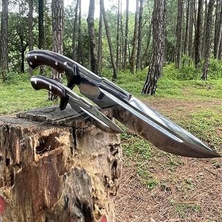 11 Inch Hand Forged Custom Knife | Full Tang Using Blade | Handmade Cleaver Machete | Balance Water Tempered Knives Free Knife - Generic