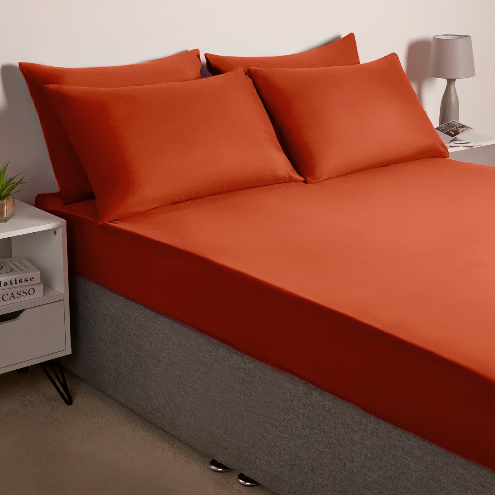 OHS Standard Pillow Case - Microfibre - Burnt Orange