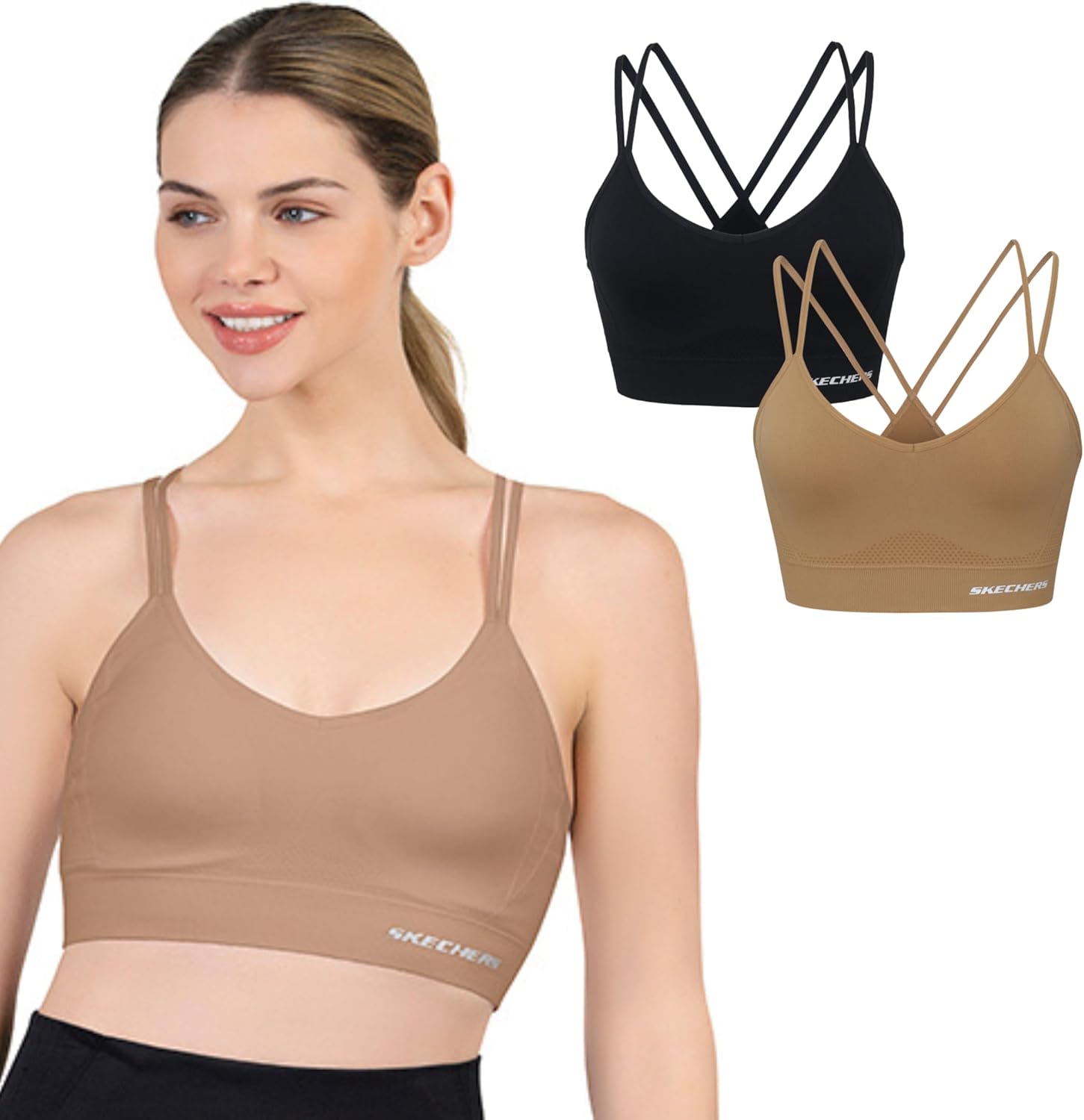 Skechers Womens Ladies Seamless Strappy Bra