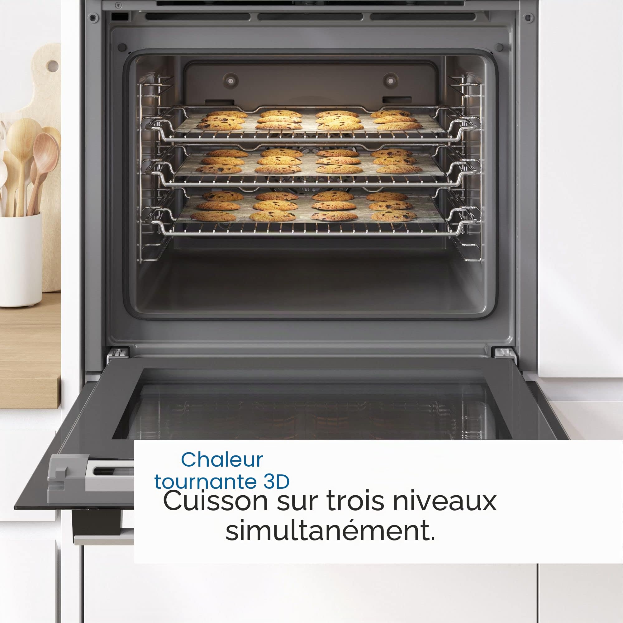Bosch HBG5780S0 - Série 6, Four encastrable - Multi-fonctions - Pyrolyse - Grande capacité de 71 L - 3600 W - Inox