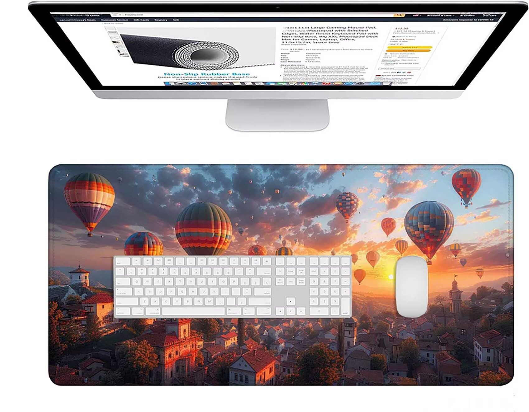 Szara podkładka pod mysz do gier XXL 1600 x 800 x 3 mm duża podkładka pod mysz XXL podkładka pod mysz niebo do klawiatury i biura, wysoka precyzja i prędkość, antypoślizgowa guma dla graczy akcesoria