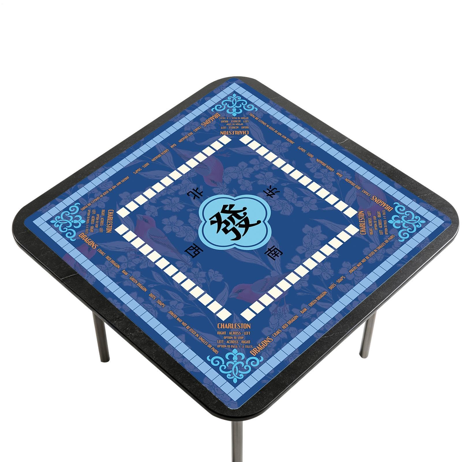 Tapis Mahjong Américain Règles Imprimées, Antidérapant Et Silencieux | Tapis De Table Mahjong En Caoutchouc Pour Soirées , Résidences Seniors, Fêtes-Rassemblements, Voyages Joueurs