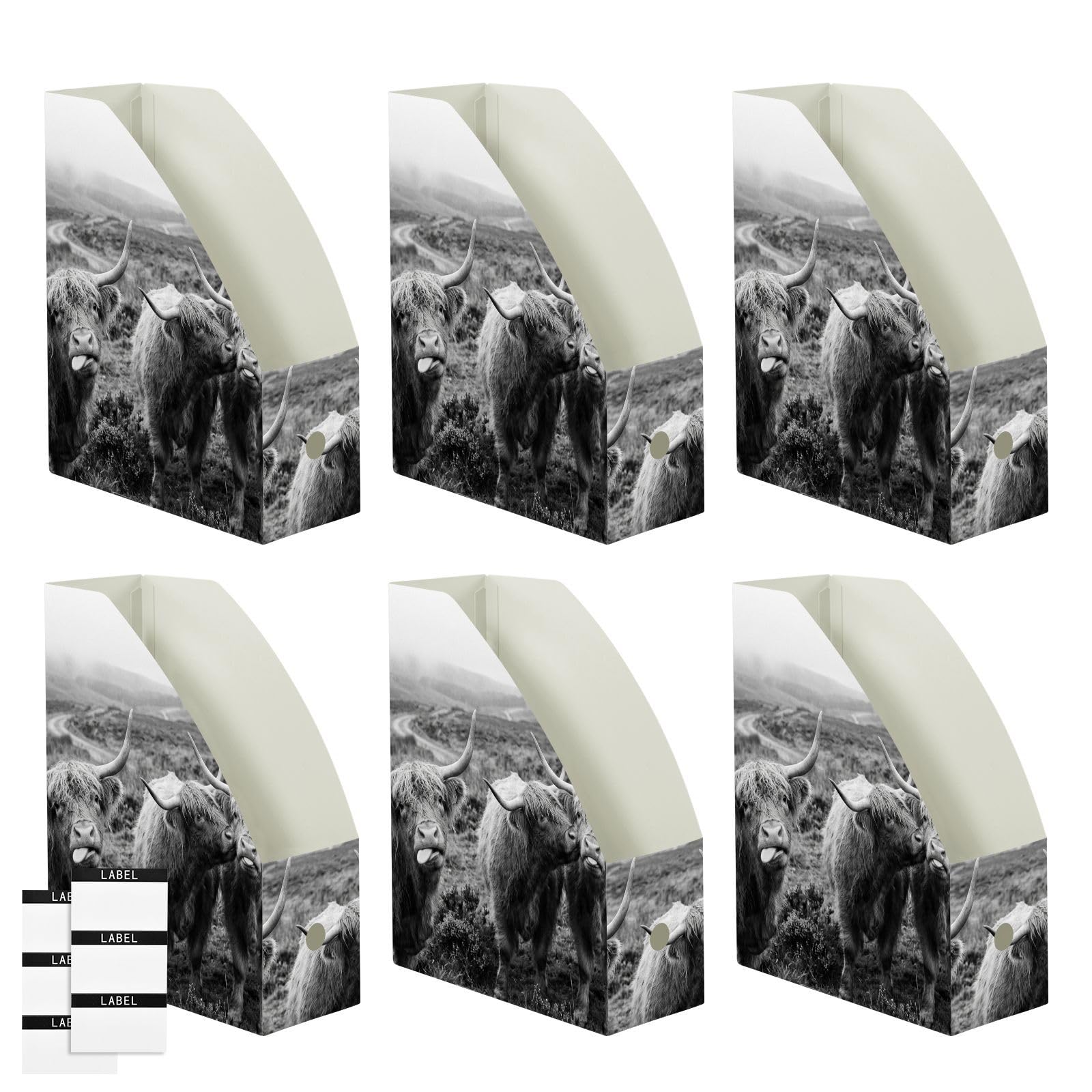 Organiseur classique en polypropylène résistant à l'eau Motif vache Noir