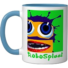 Klasky Csupo RoboSplaat T-Shirt Ceramic Mug, Blue/White