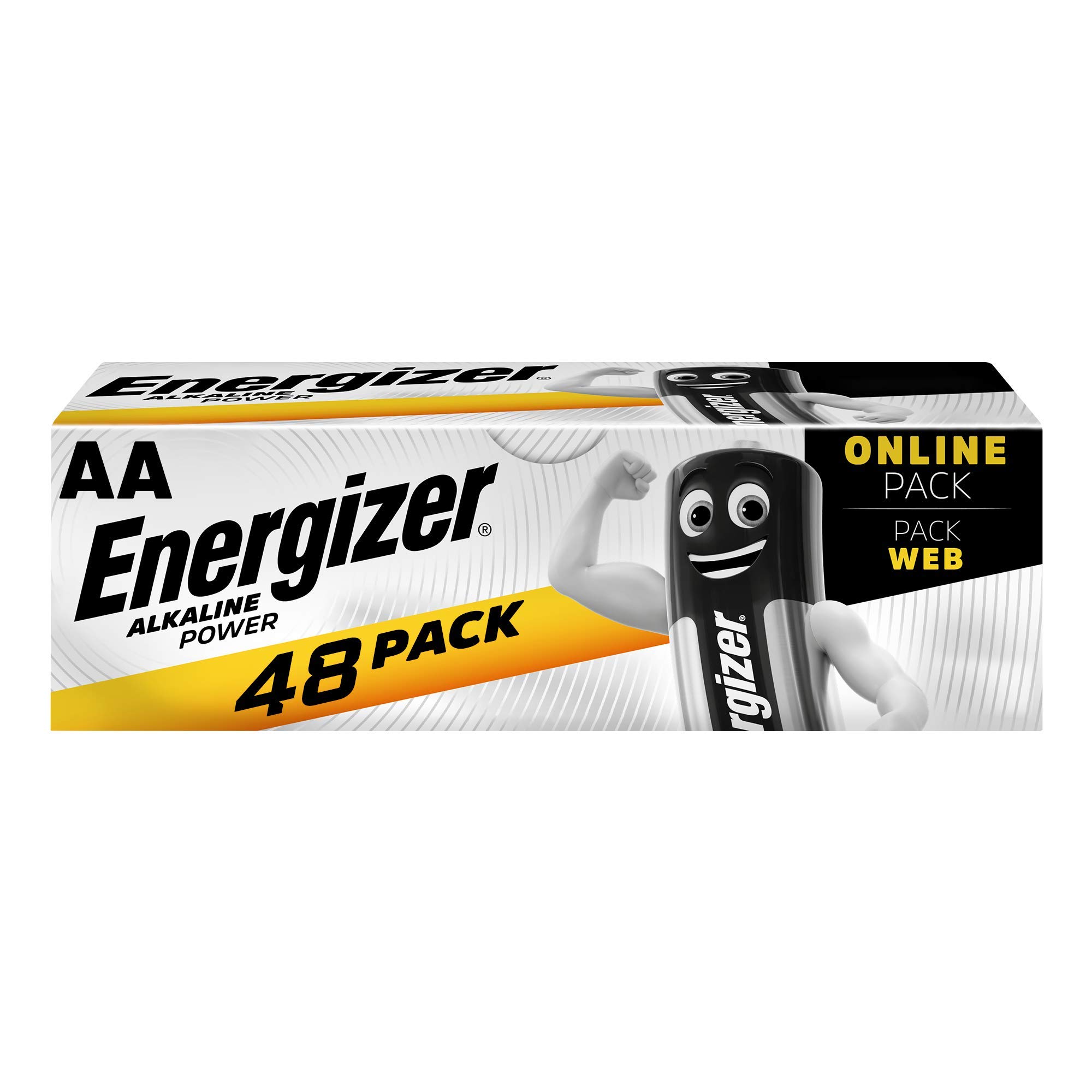 Energizer Piles AA, Alkaline Power, Lot de 48 & Amazon Basics Lot de 40 Piles alcalines AAA industrielles