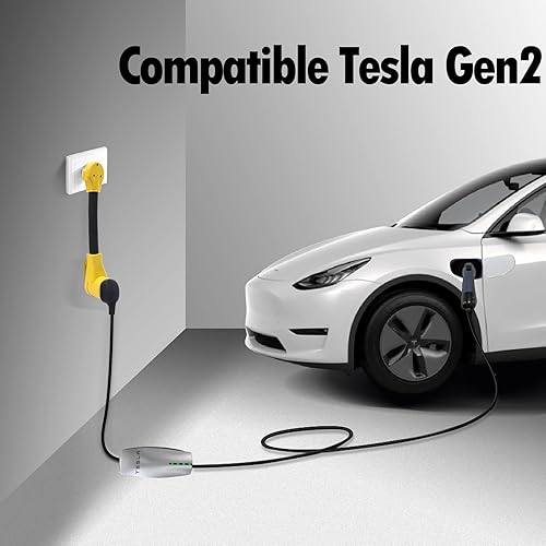 Miniatura 5 de ONETAK NEMA 10-50P a 14-50R 240V 50 Amp 3 clavijas secadora enchufe a generador de 4 clavijas receptáculo de salida solo para cargador de 240 V EV