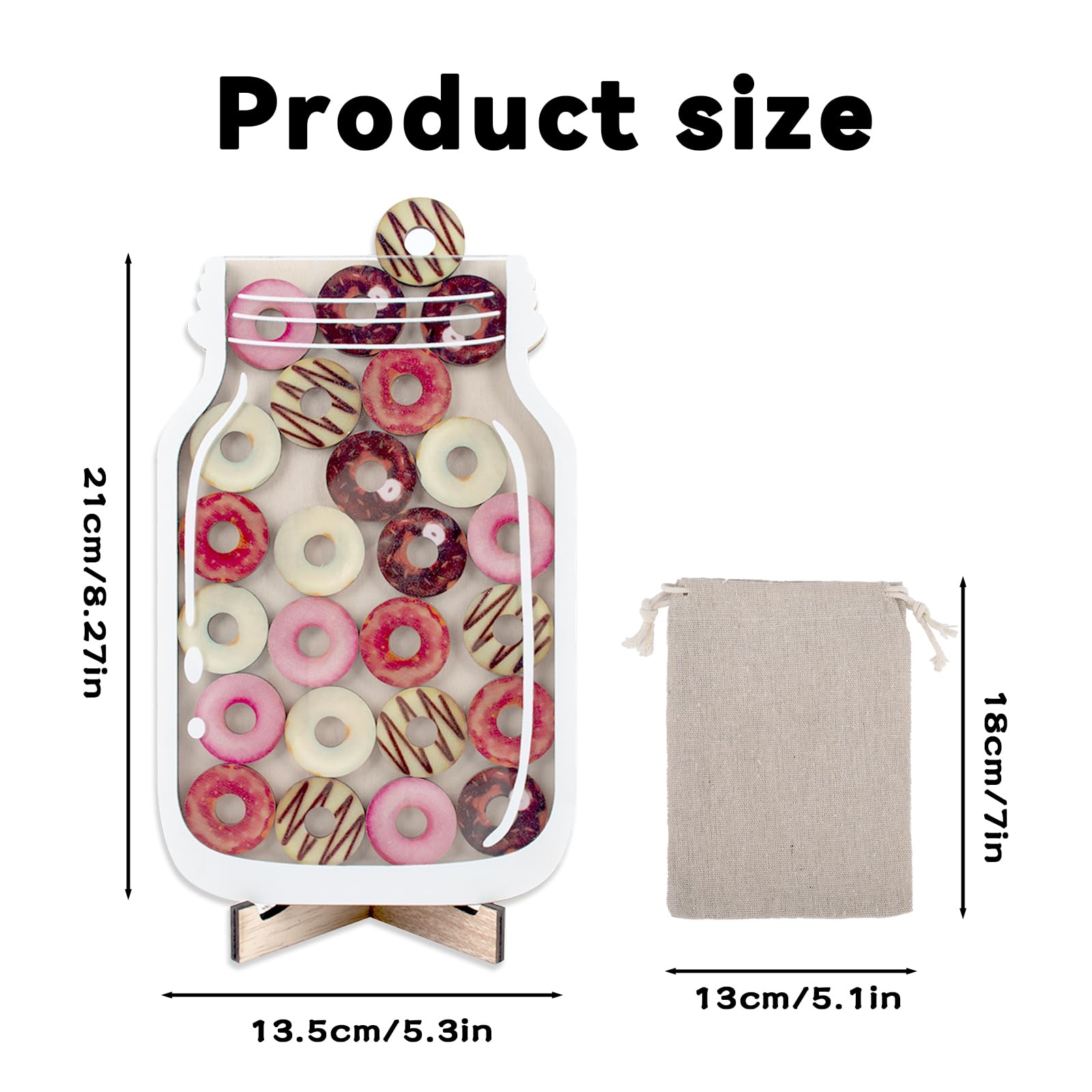 AYNKH Reward Jar for Children - Donut Style Reward Jar with Bag - Encourages Positive Behavior - Ages Kid - Image 2