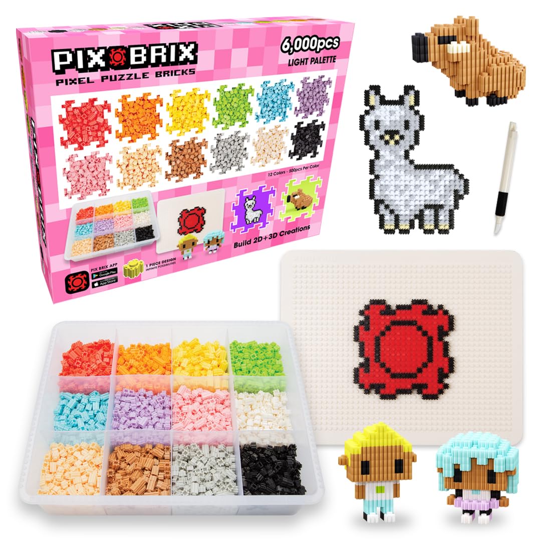Amazon.com: Pix Brix Pixel Art kit Puzzle Bricks – 6,000 Piece