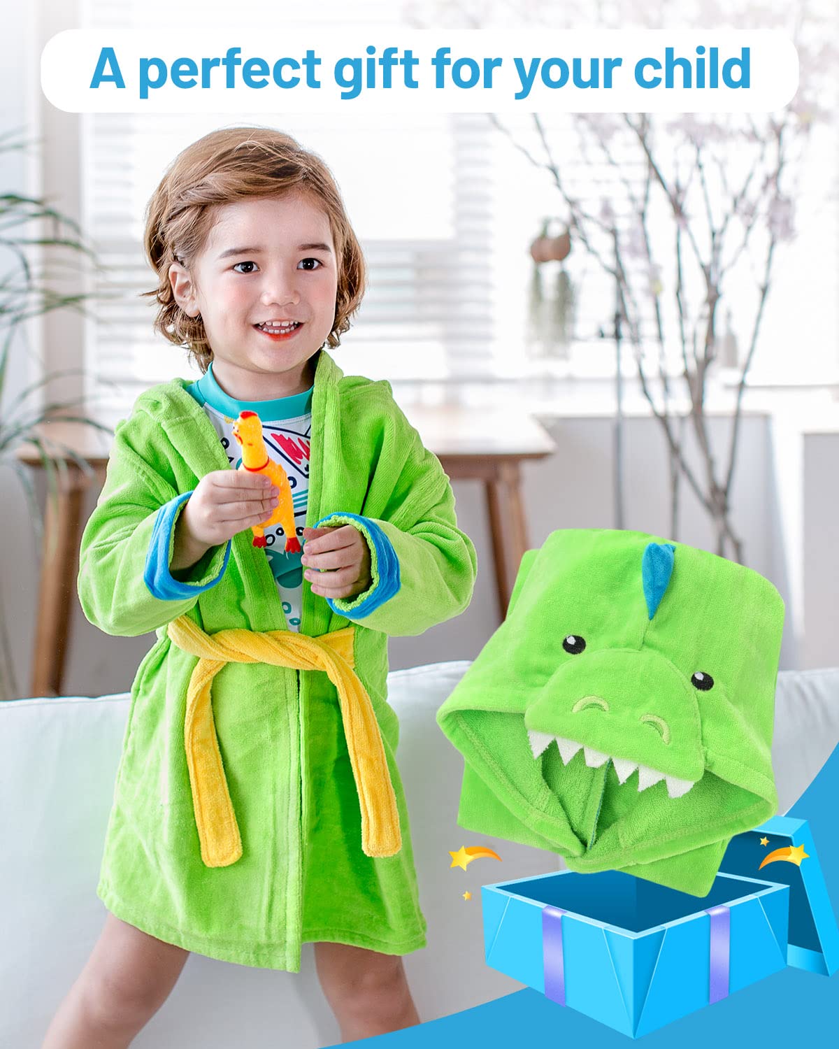 WYTbaby Accappatoio Bambini Personalizzato Accappatoio Bambino 100% Cotone Accappatoio Bambina Spugna Accappatoi Con Cappuccio Per Ragazzi Ragazze