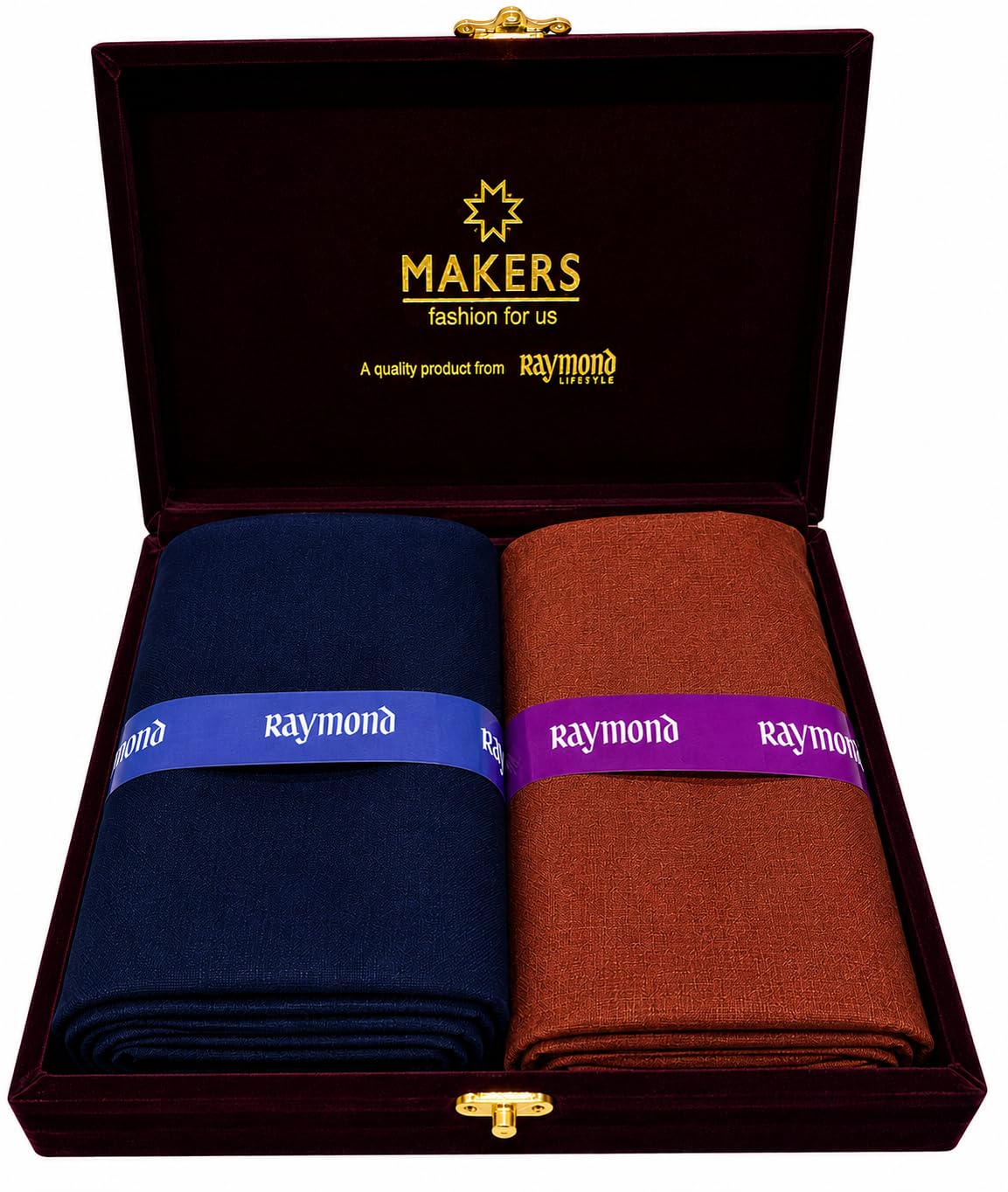 Men's Cotton Shirt and Trouser Unstitched Fabric Set - Gift Pack (Multicolour_Free Size) 80001-image-34