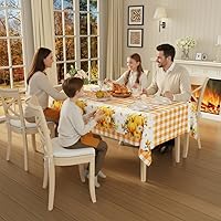 Vista 47 de Smiry Paquete de 10 Manteles Desechables de Cuadros Vichy Azules - 54" x 108" Mantel de Plástico de Servicio Pesado, Cubiertas de Mesa Impermeables
