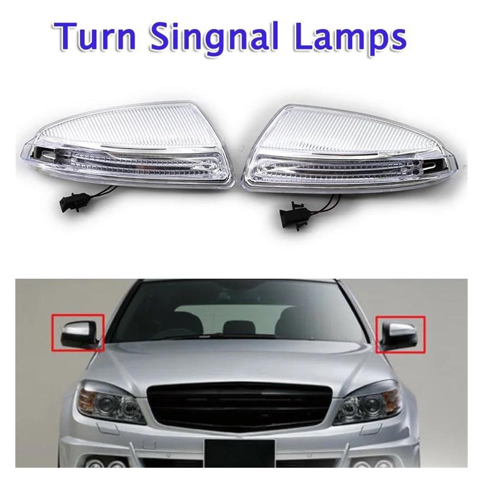 Generico Luce Specchietto Laterale Per Mercedes Per Viano Per VITO W639 W204 S204 A2048200721 ​​Auto Sinistra + Destra LED Specchietto Retrovisore Indicatore Di Direzione