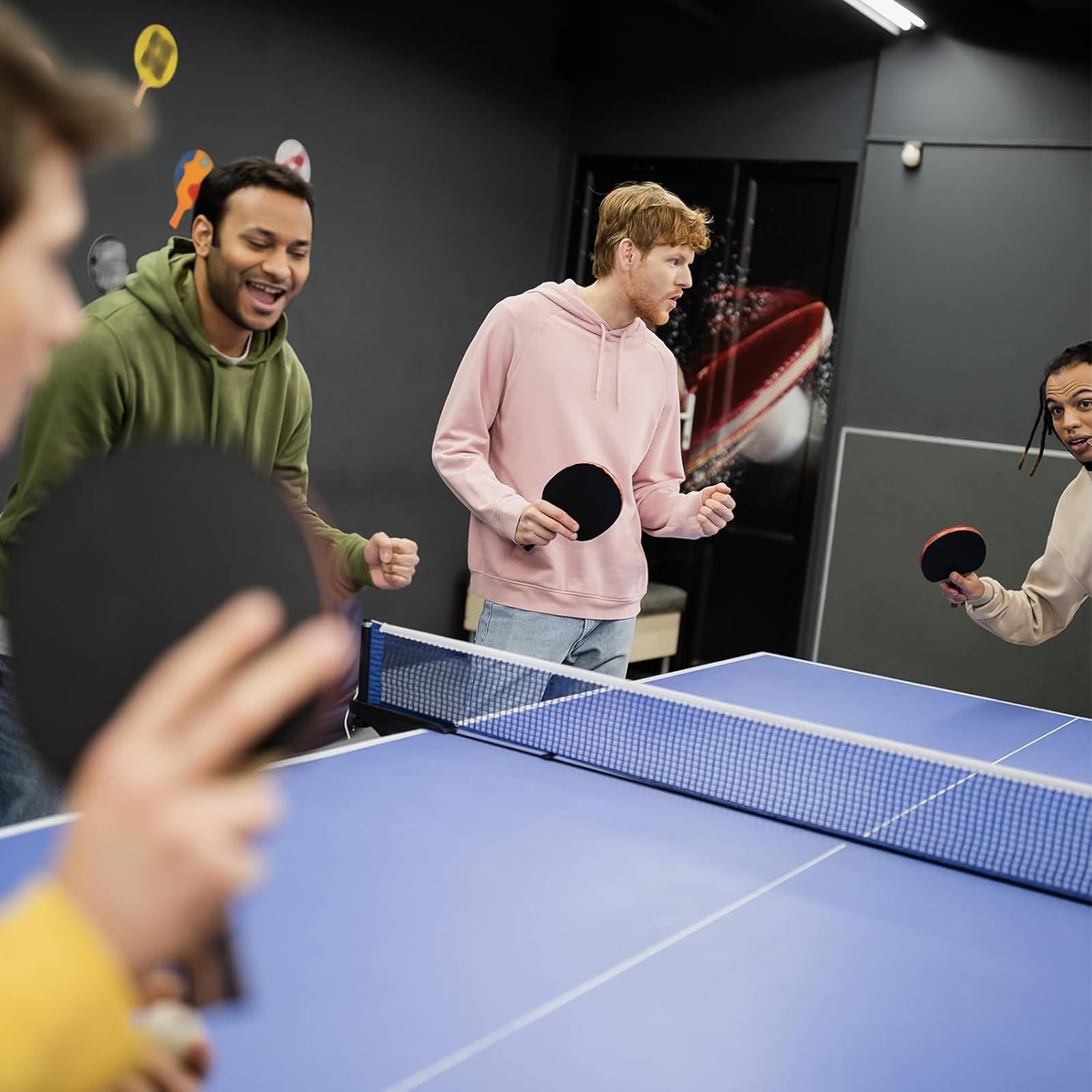 3 Pezzi Set Rete Da Ping Pong Di Ricambio Per Tavolo Da Ping Pong Interno Ed Esterno, Set Rete Portatile Allenamento Nero Per Tavolo Da Gioco, Accessorio Sportivo