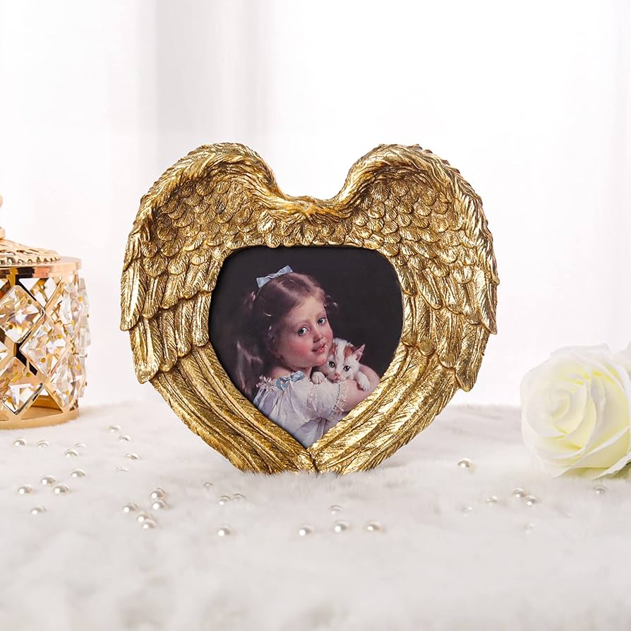 金色の天使付きフォトフレーム 金色の天使付きフォトフレーム 金色の天使付きフォトフレーム