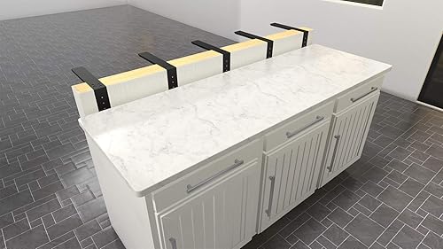 Miniatura 7 de Soporte para encimera en forma de L, Negro, L20BL