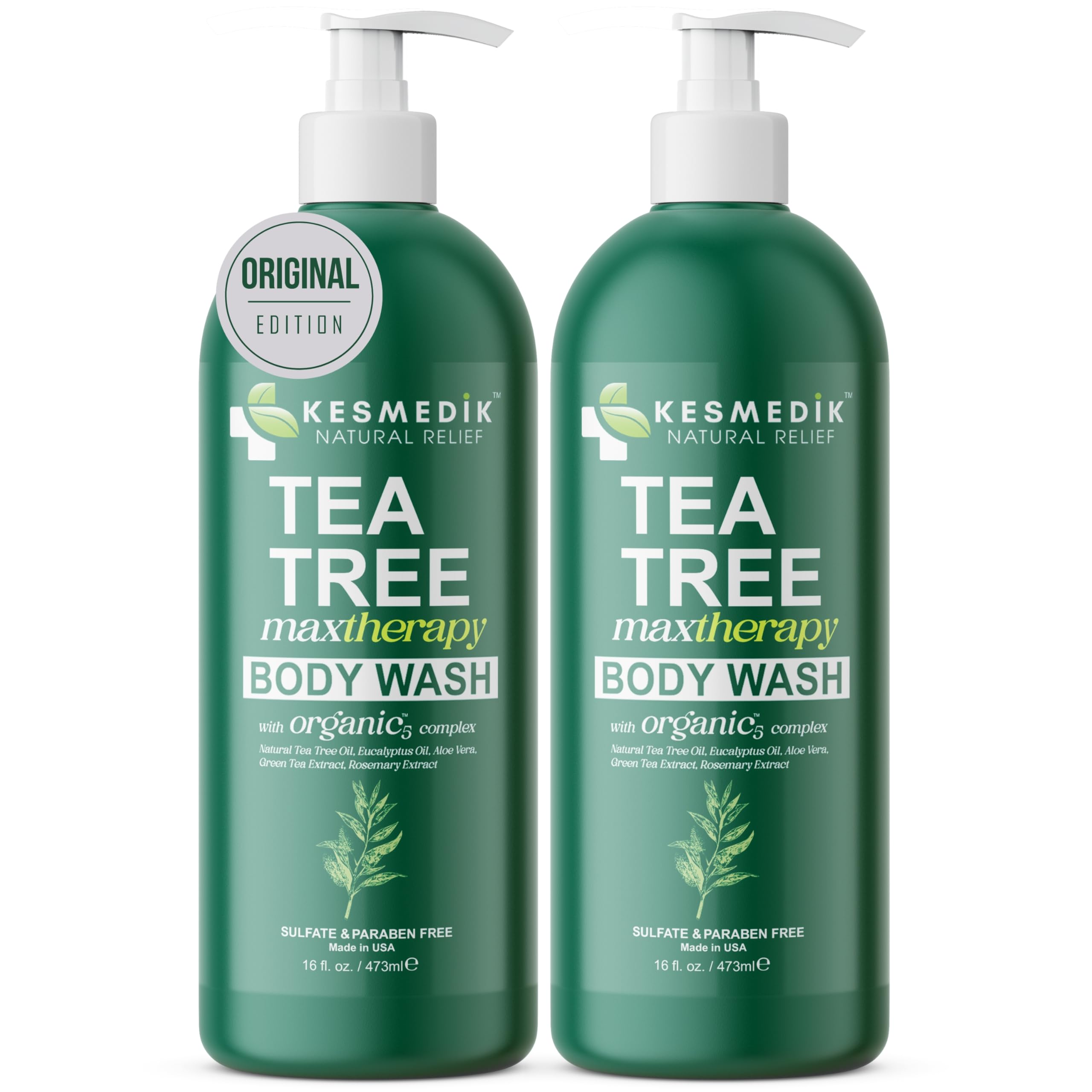 Sponsored Ad - Tea Tree Body Wash MaxTherapy, Itchy Skin Relief Soap, Soothes Jock Itch, Athlete's Foot, Acne, Eczema, Psoriasis & Sensitive Skin, Intimate Wash, Men & Women, 2-Pack, Original Edition