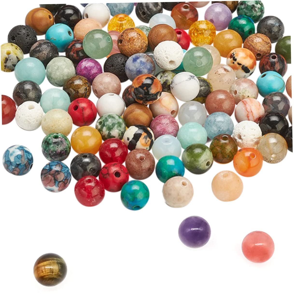 NUOBESTY 150pezzi Perline Colorate Cristallo Per Creazione Gioielli Buco Kit Fai Da Te Per Accessori Artigianali Misura Compatta Facile Da Conservare Condividi La Tua Creatività