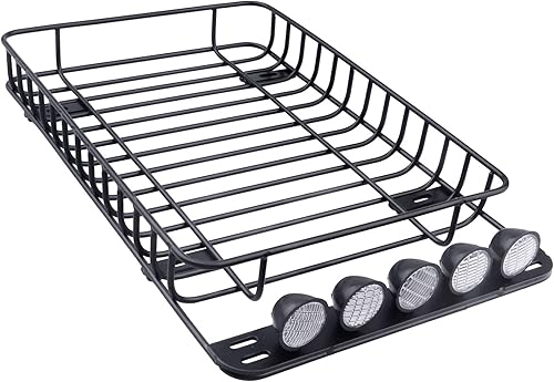 Miniatura 5 de Juego de portaequipajes de techo de metal para coche RC con luces LED para 1/10 RC Crawler Car TRX-4 Axial SCX10 90046 SCX10 III AXI03007 Redcat Gen