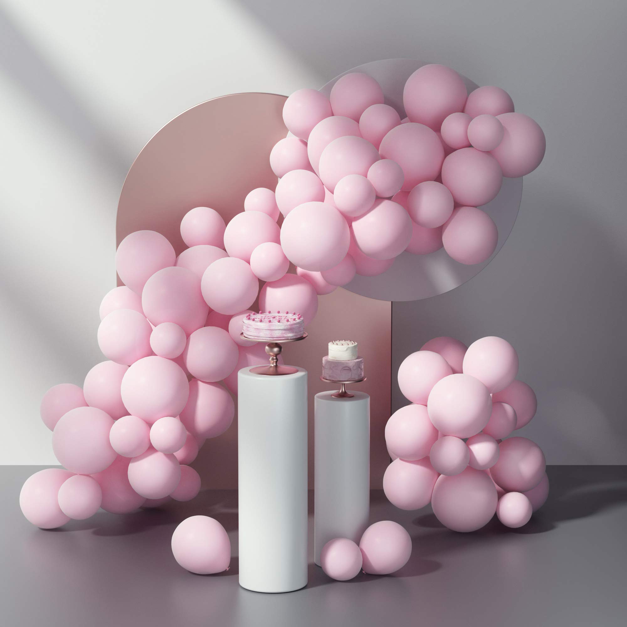 Buy Pastel Pink Balloons Kit Latex Party Balloons 12inch 5inch 80pcs