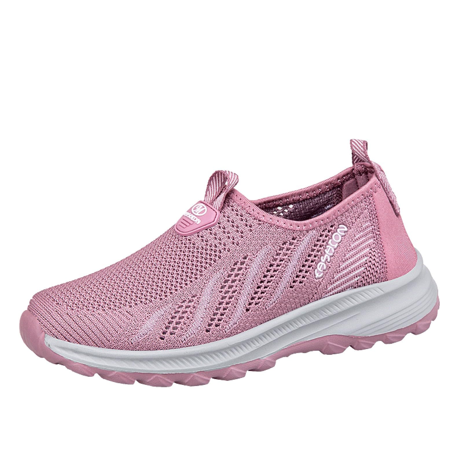 Zapatillas de tela mujer con cuña, zapatos deportivos cómodos y frescos 8