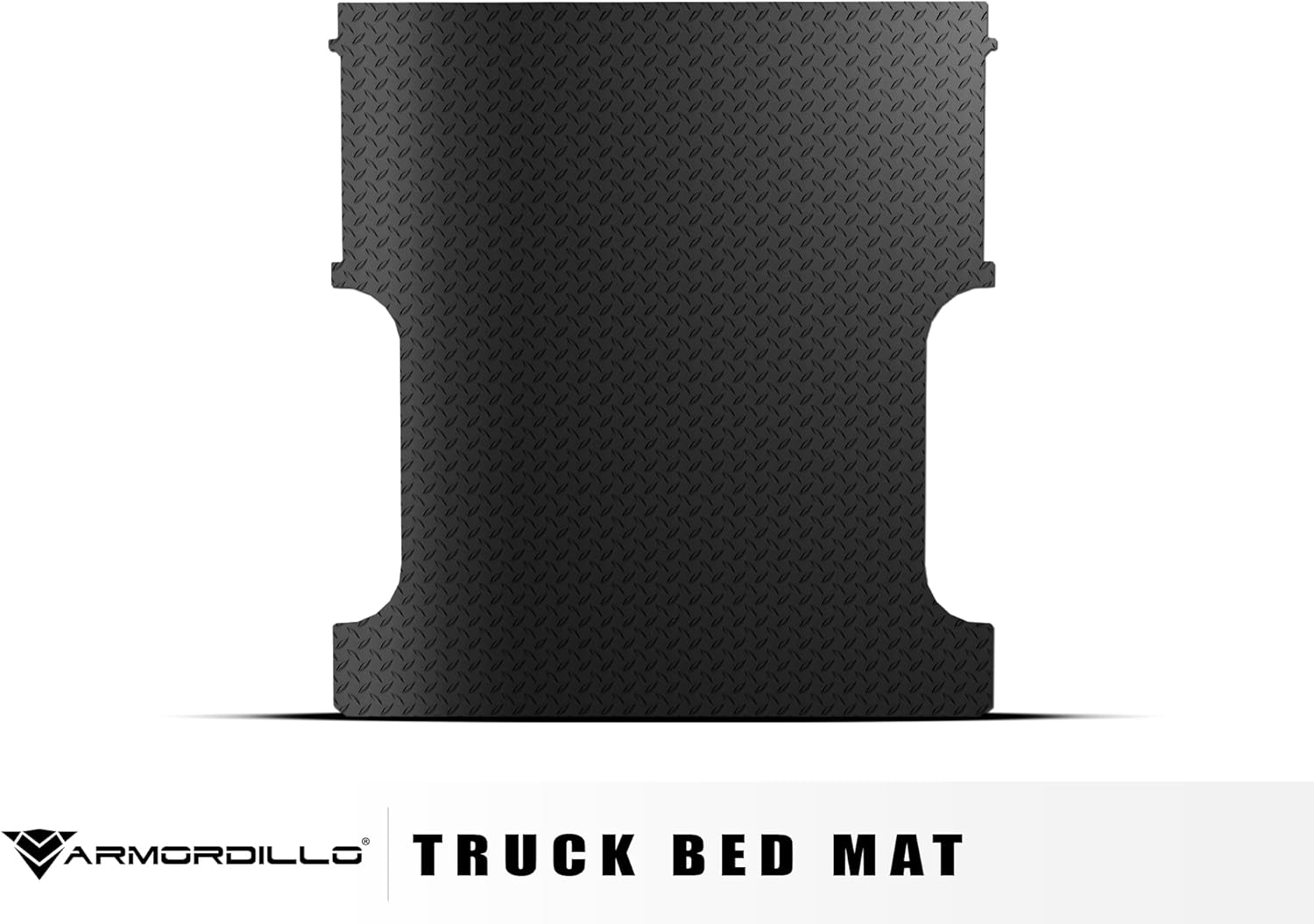 Armordillo Diamond Plate Rubber Truck Bed Mat|Compatible with 2022-2024 Toyota Tundra 5.5 Ft 66.7" Short Bed|8717912|Black|Mat Liner