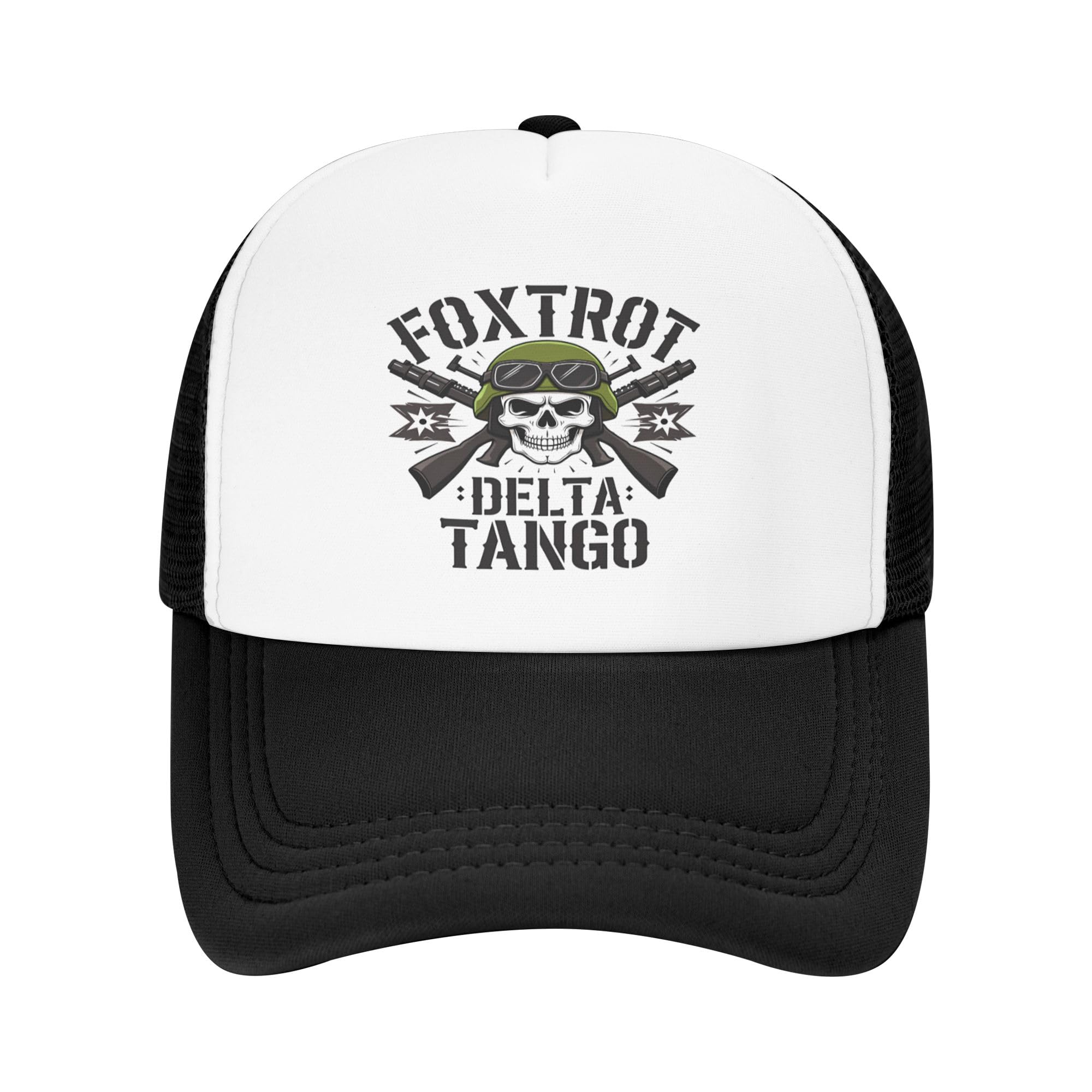 Foxtrot Delta Tango Trucker Hat FDT Baseball Cap Mesh Back Adjustable Hats for Kids - Black