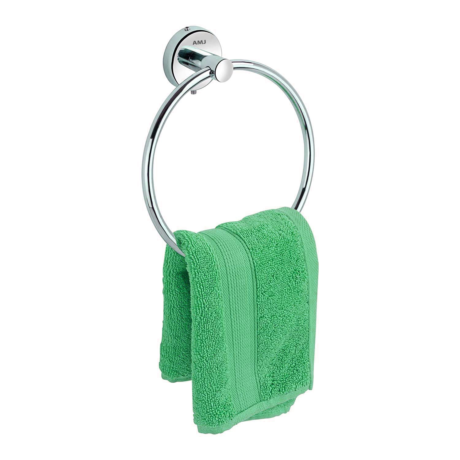 AMJ® Round Stainless Steel Towel Ring for Bathroom/Wash Basin/Napkin