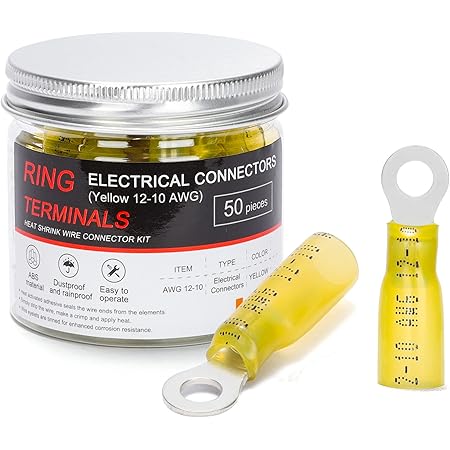 100pcs Heat Shrink Solder Seal Cable Wire Connector Lug Terminals Waterproof Tube Soldered Butt Connectors Wiring Cable I.61111659 100pcs Heat Shrink Solder Seal Cable Wire Connector Lug Terminals Waterproof Tube Soldered Butt Connectors Wiring Cable I.61111659