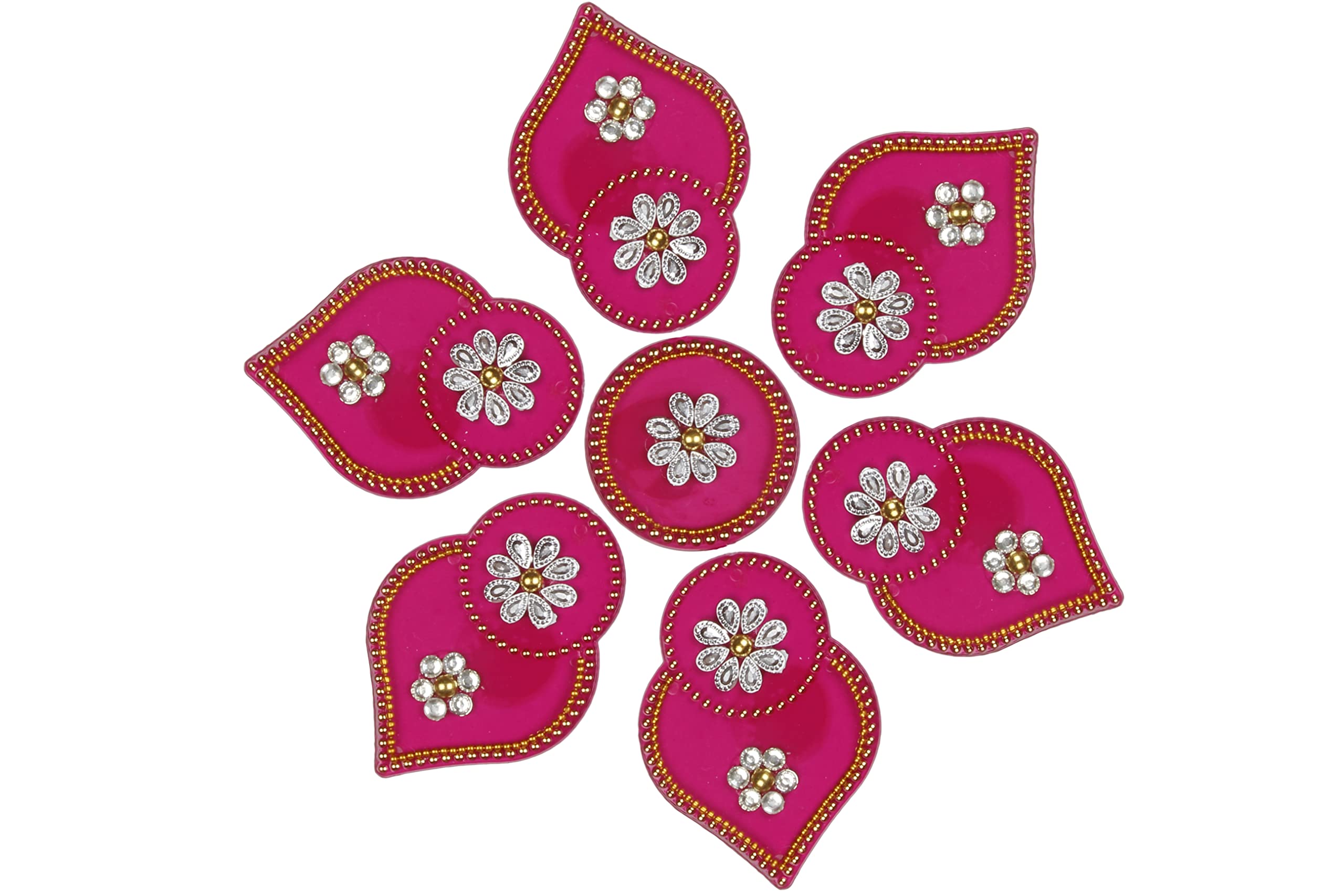 Buy Pink Modak Acrylic Diwali Rangoli Stickers for Pooja Room Rangoli