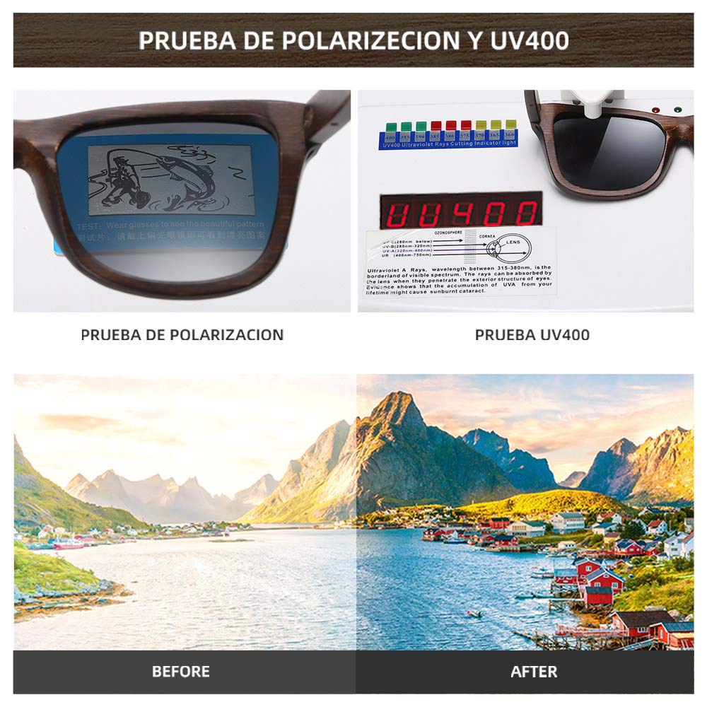 Gafas de sol, Gafas Polarizadas Hechas A Mano Con Lentes Revestimiento De Espejo Y Caja Regalo
