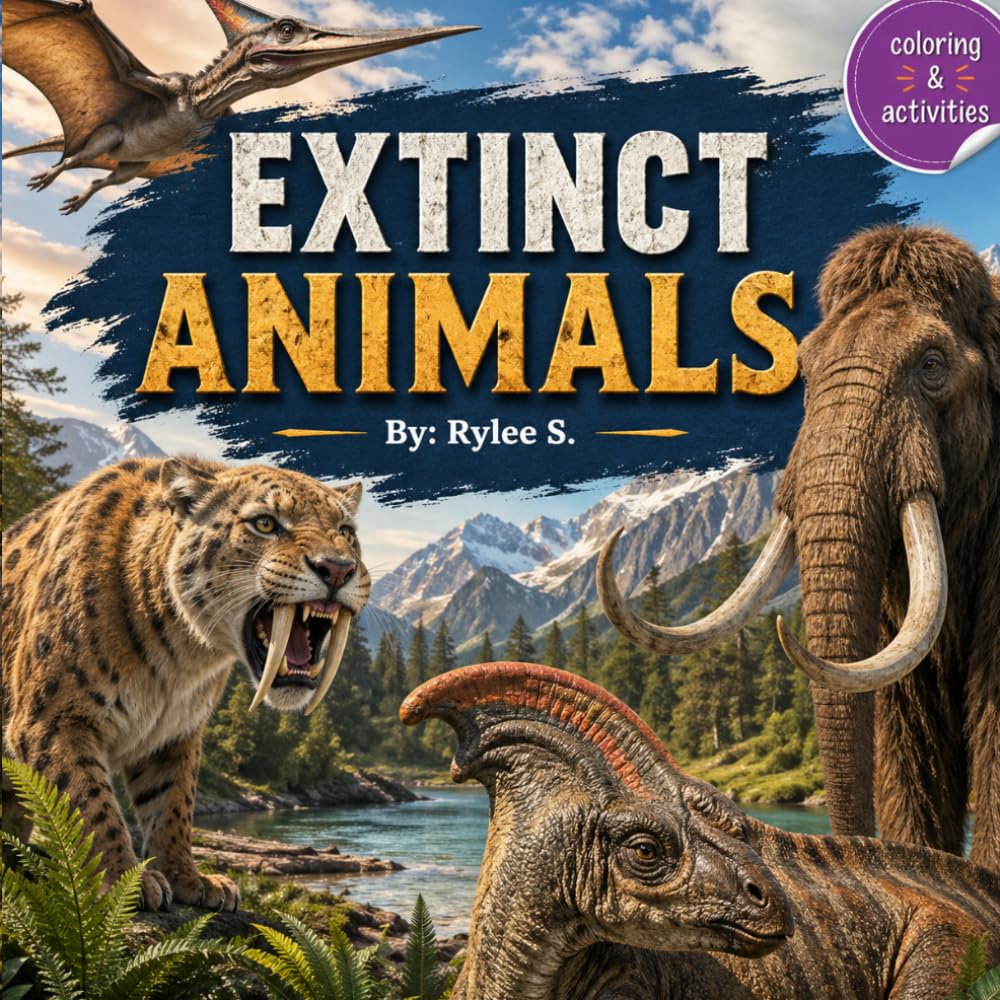 Extinct Animals Coloring Book