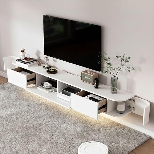 MIMRTIMI Mobile tv Legno parete attrezzata soggiorno mobile soggiorno sospeso per Soggiorno, Sala da Pranzo, Camera da Letto - 3