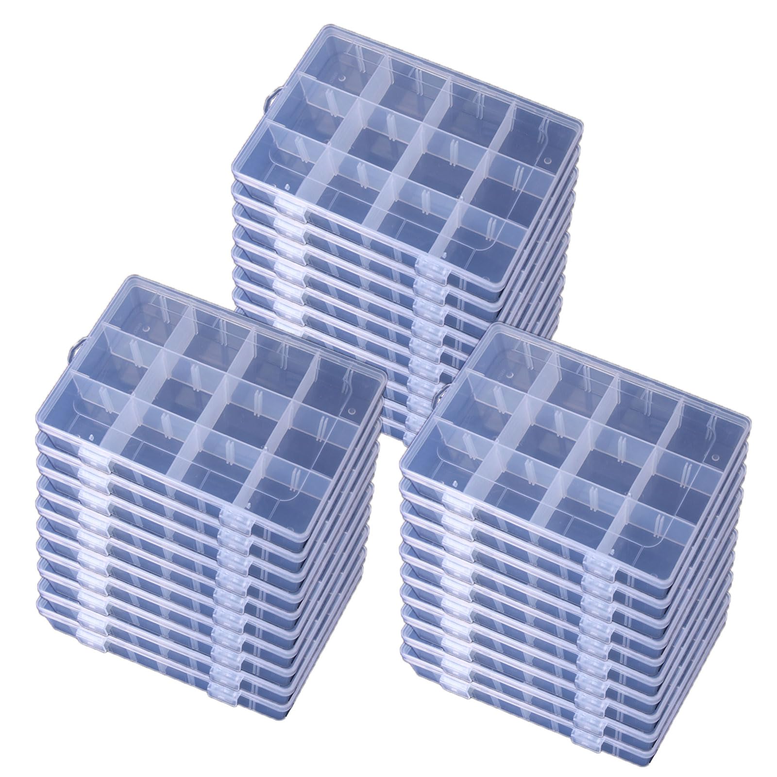 carotoe Professional Sturdy Beads Organizers Box 30 Compartment Slots Crystals Pearls Storage for Creation Jewelry Storage Box with Compartments