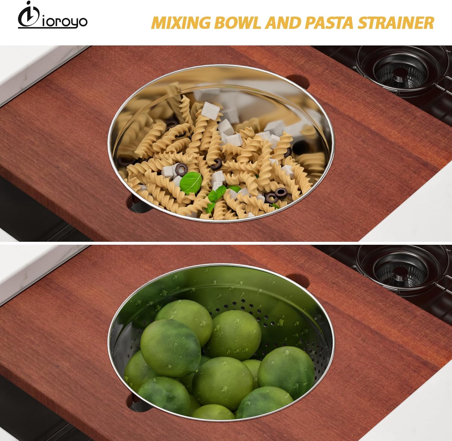 42 inch Undermount Kitchen Sink Double Bowl 50/50 Low Divide Workstation Large Kitchen Sink 16 Gauge Stainless Steel Under Counter Double bowl 42x19 sinks Basin with Mixing Bowl