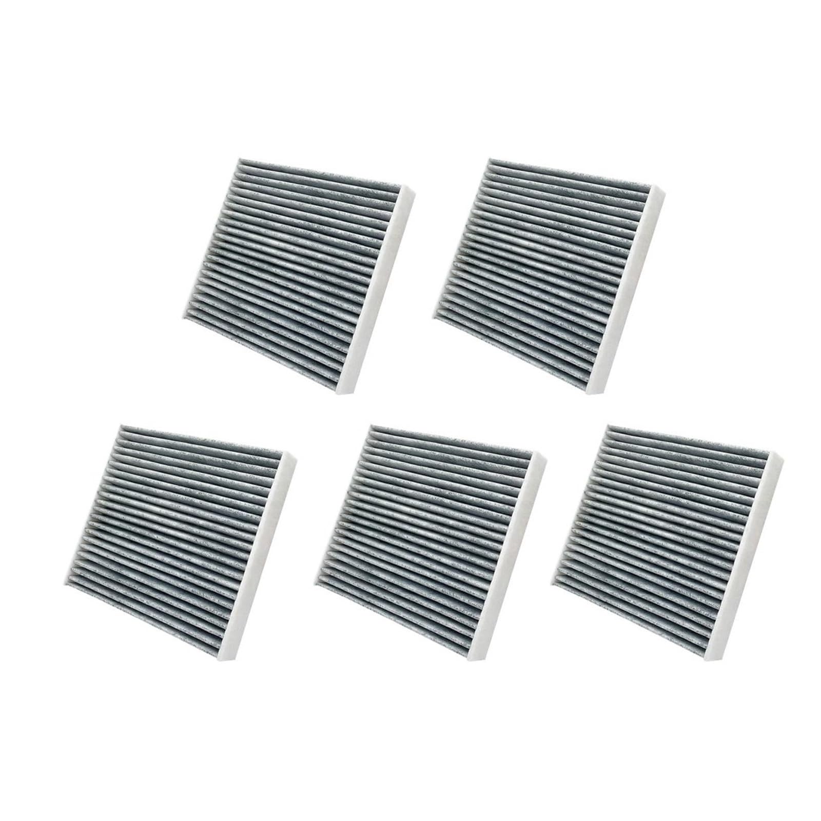 Filtro de aire de cabina de coche compatible con Toyota RAV4 (2019, 2020, 2021, 2022, 2023 y 2024), fibra de carbono. Filtro de aire de cabina Filtro de Habitáculo Anti(5 PCS)