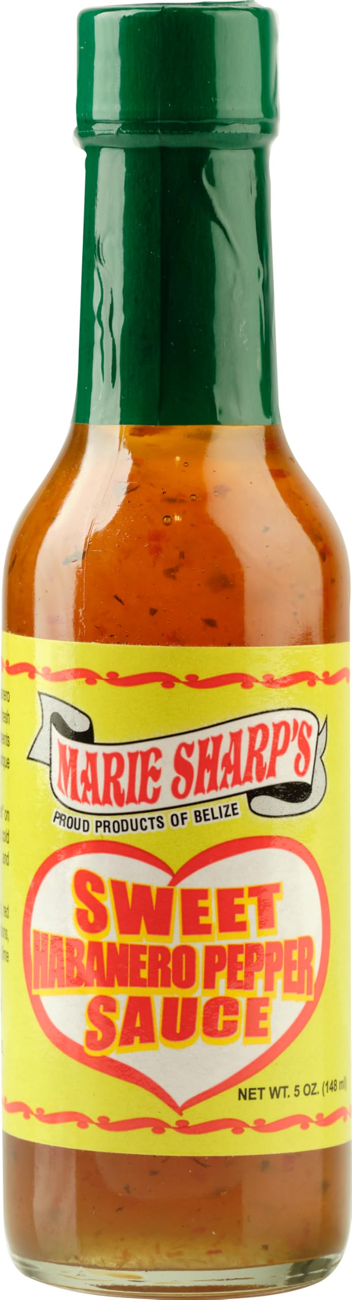 Marie Sharp’s Sweet Habanero Pepper Sauce, 5 oz | Belizean Hot Sauce with Sweet & Spicy Flavor | Perfect for Glazes, Marinades & Dips | All-Natural, No Preservatives