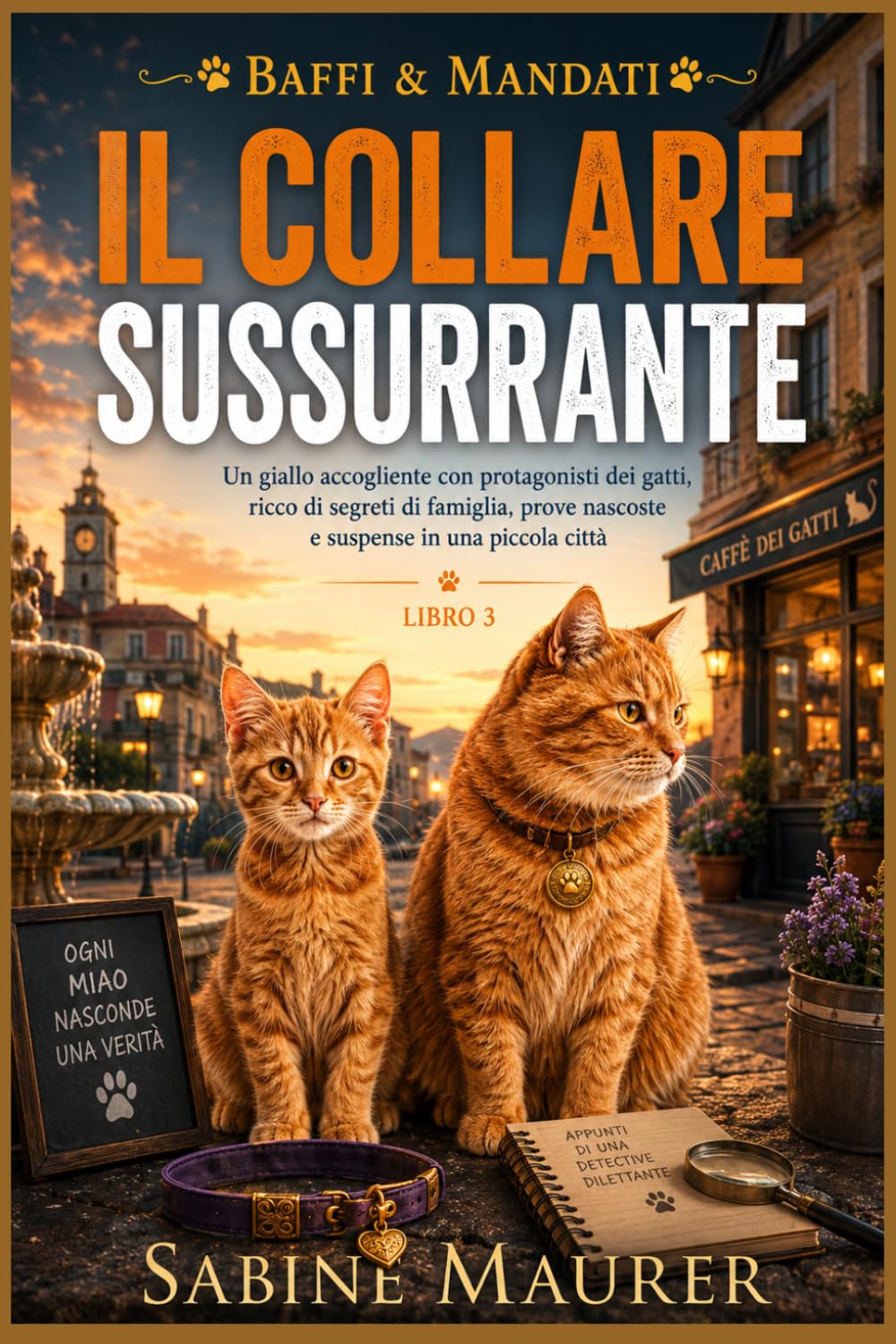 Il collare sussurrante: Un giallo accogliente con protagonisti dei gatti, ricco di segreti di famiglia, prove nascoste e suspense in una piccola città (Libro 3) (Baffi & Mandati)