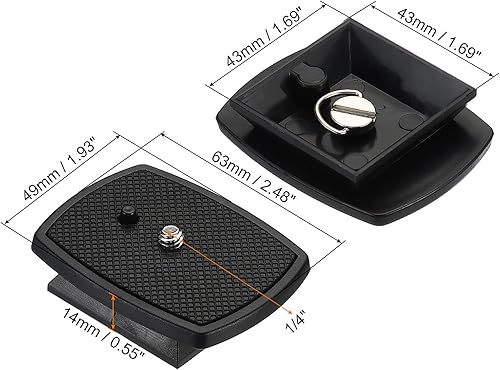 Miniatura 2 de PATIKIL Placa de liberación rápida para trípode, adaptador de trípode de cámara de 1.693 in, placa de montaje de repuesto para trípode modelo 1,