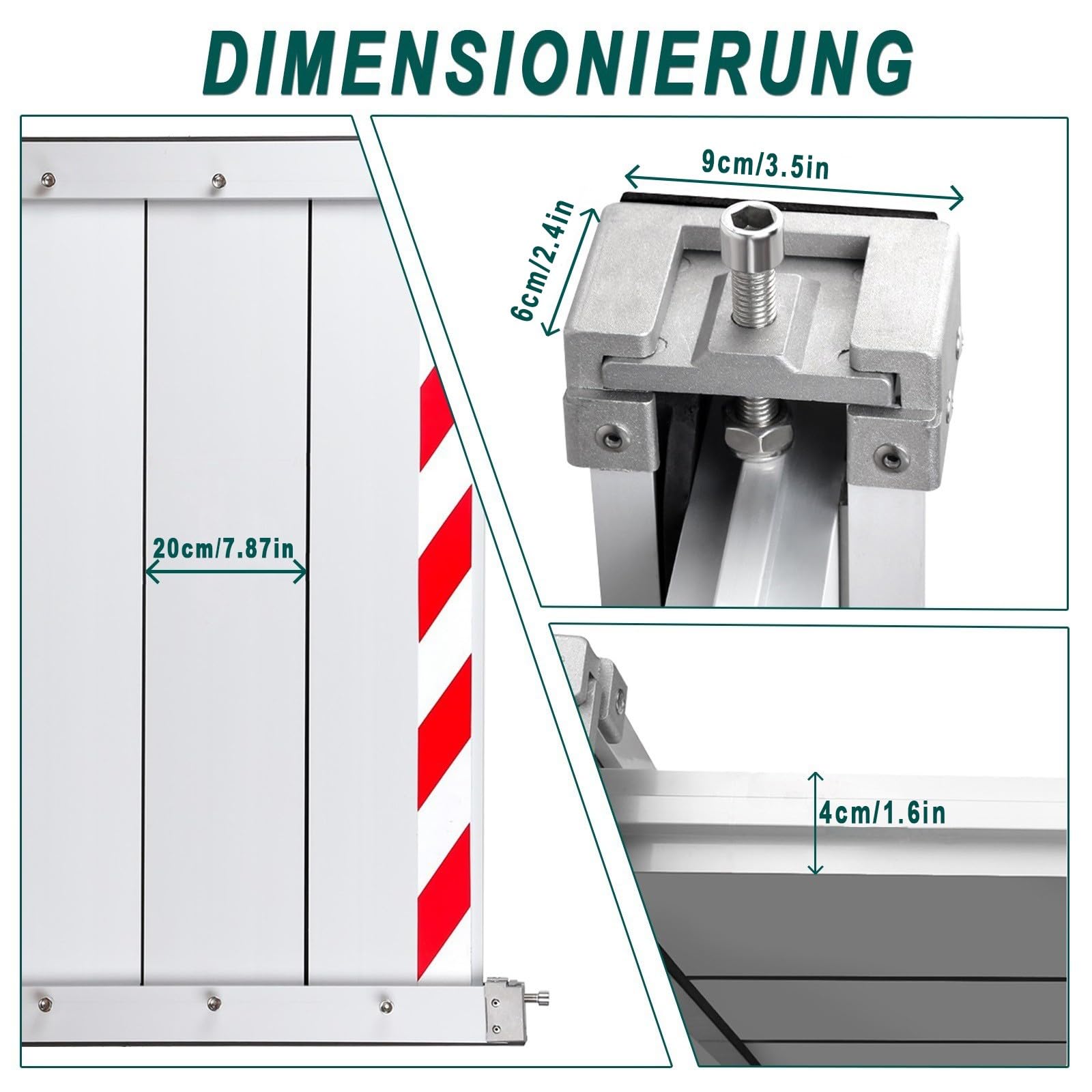 Hochwasserschutz Barriere Aluminium L110cm H20cm