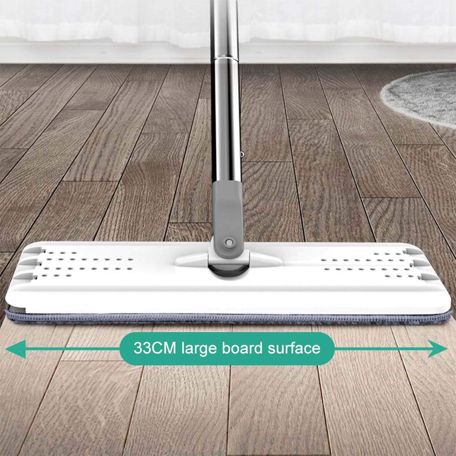 Cubo y Mopa Fregona, Mopa Microfibra Mango de Acero Inoxidable, Innovador Cubo Doble Compartimento Mojado/Seco – Repuestos Mopa Reutilizables Incluidos, para Todo Tipo de Suelos