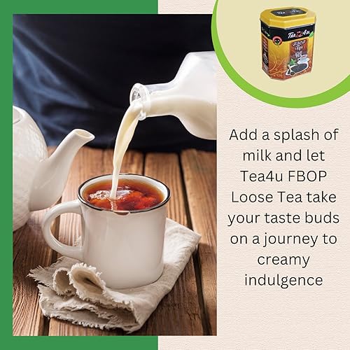 Miniatura 6 de Tea4U - Té de Ceilán negro suelto con puntas de Pekoe de naranja roto floral (FBOP) - Hojas de té frescas seleccionadas a mano con rico sabor