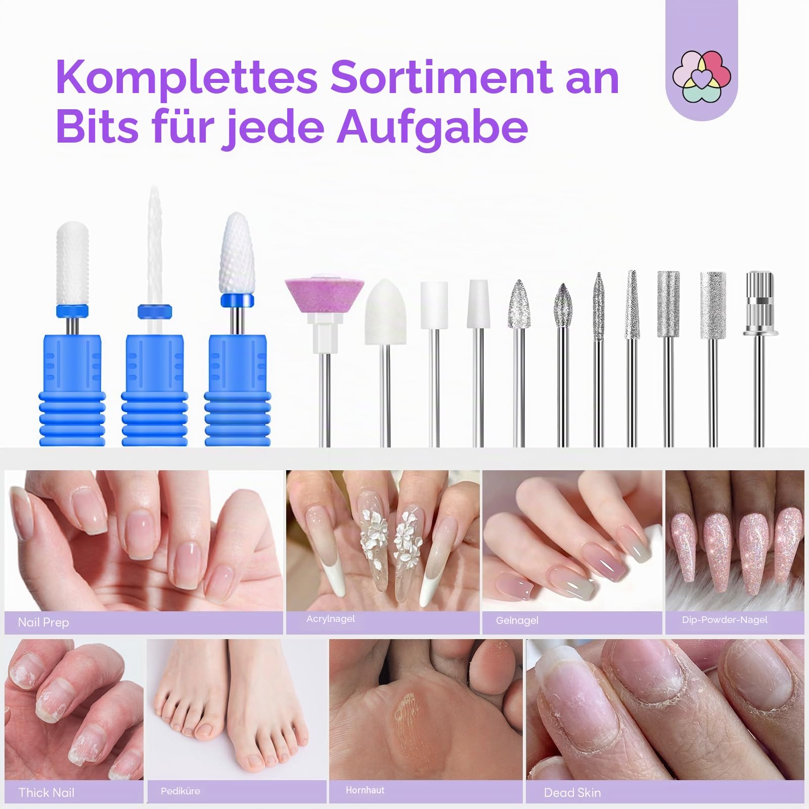 SAVILAND Elektrischer Nagelfräser Professionell 40000 U/min: 30S Schnelle Entfernung Wiederaufladbare Elektrische Nagelfeile für Acrylnägel & Gelnägel, Maniküre Pediküre Set für Salon Hause