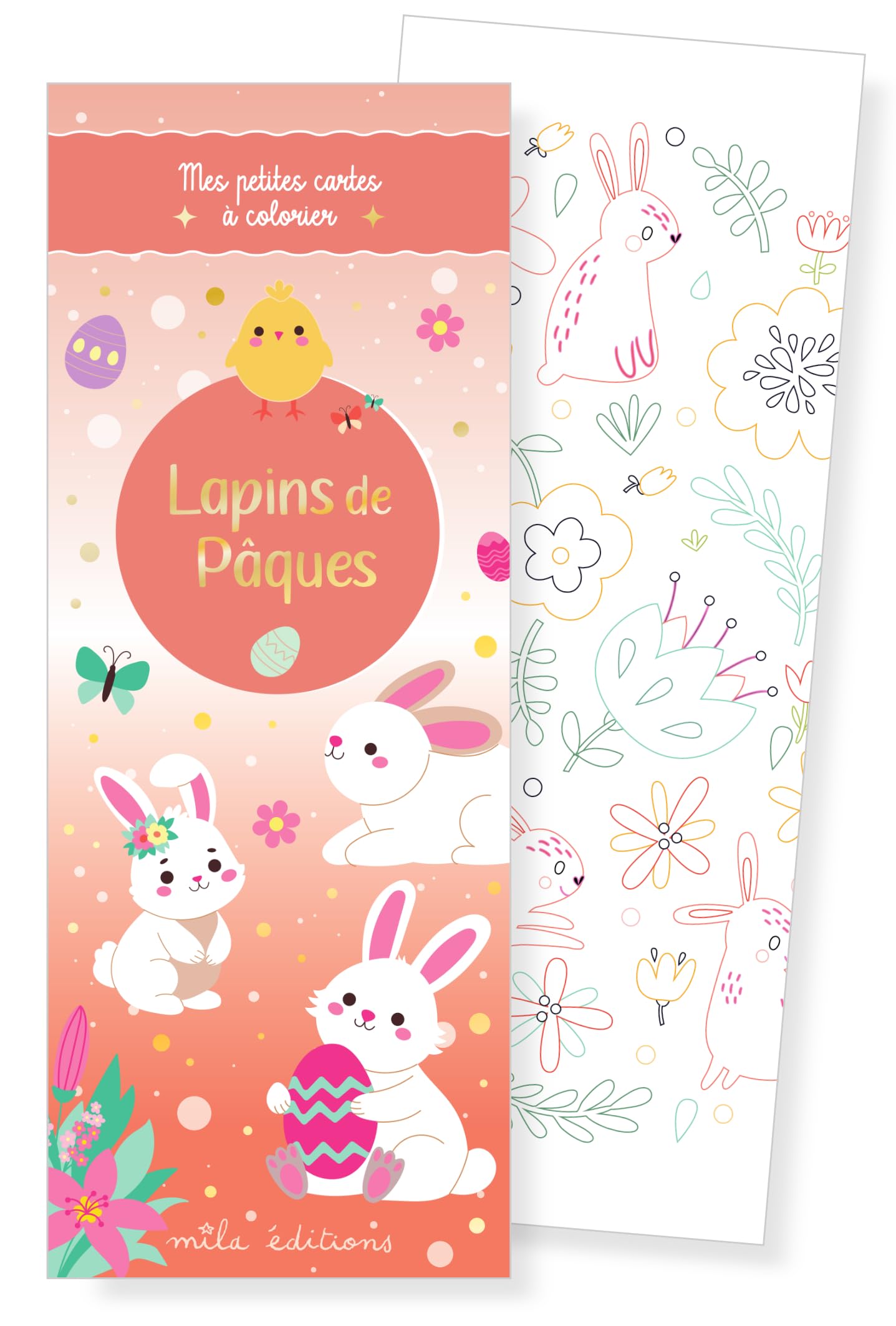 Lapins de Pâques - Mes petites cartes à colorier: 35 illustrations à personnaliser