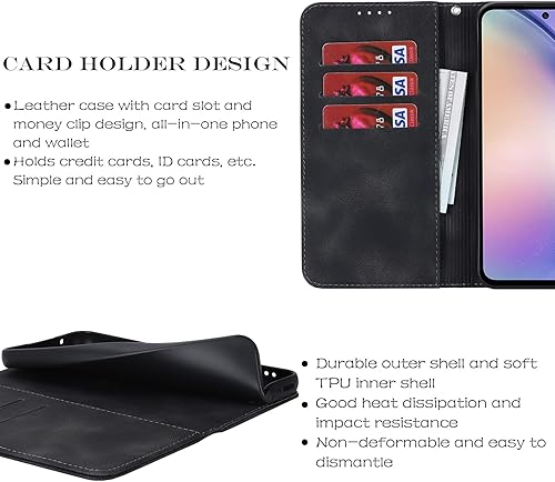 Miniatura 8 de Havaya Funda tipo cartera para Samsung Galaxy A54 0.18 oz con tarjetero y tarjetero para Samsung Galaxy A54 0.18 oz, funda para teléfono para mujer,