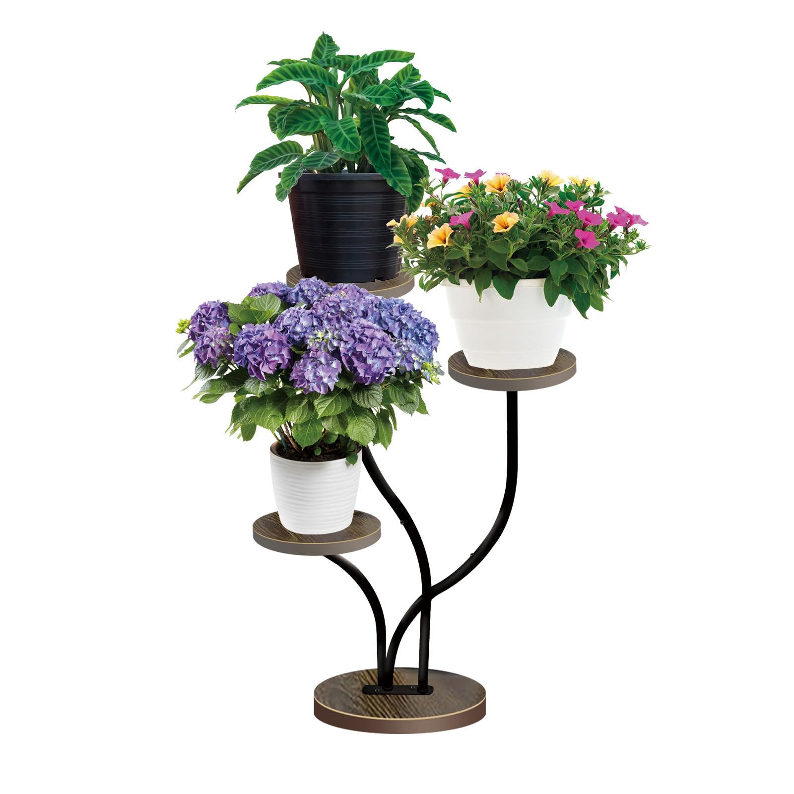 3 Tier Plant Stands Indoor, Corner Small Plant Stands For Multiple Plants, Tiered Plant Holder Stand Flower Display Shelf for Patio Garden Living Room Balcony outdoor Bedroom