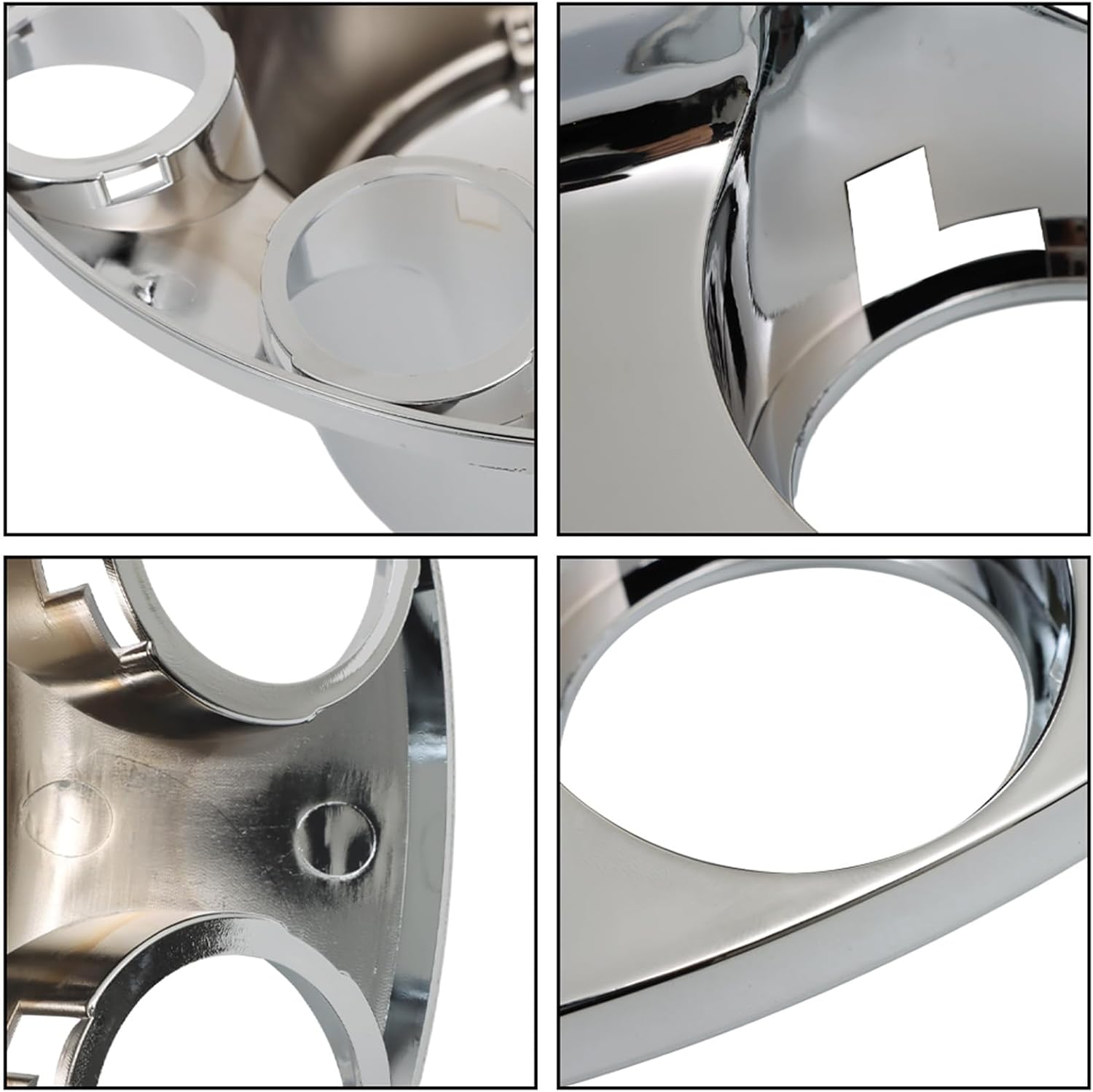 Chrome Rear Wheel Axle Hub Cover Kit for Semi-Truck 22.5" & 24.5" Wheels 33mm Nut Covers ABS Plastic Set of 4