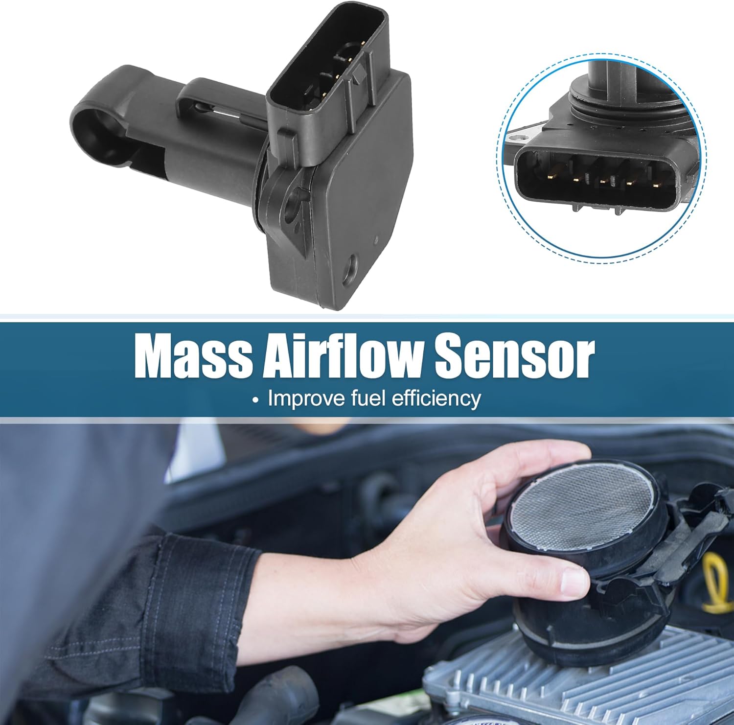 uxcell Car Mass Air Flow Sensor Meter Replacement for MAZDA CX-7 2.3L 2007-2012 for SAAB 9-2X 2005-2006 No.L3K9-13-215