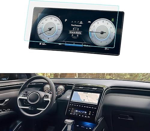 LUWU - Protector de pantalla para Hyundai Santa Cruz 2022-2024 de 10.25 pulgadas 2023 Santa Cruz Pickup Truck Protector de pantalla de vidrio