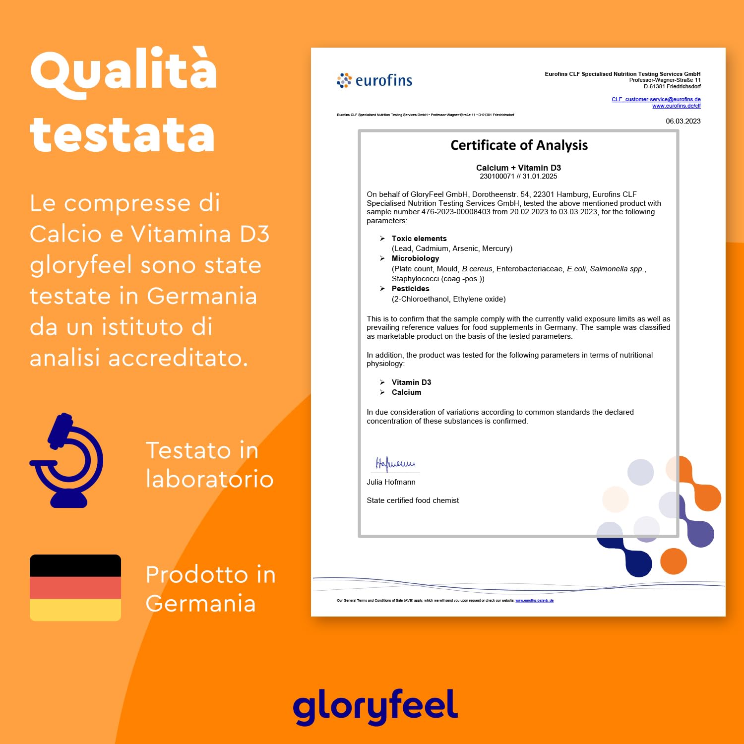 Integratore Calcio e Vitamina D3, 180 Compresse, Eletto PRODOTTO DELL'ANNO 2025, (Scorta per 3 Mesi), Calcio 800 mg e Vitamina D3 25µg, Integratore per il Supporto delle Ossa*, Senza OGM