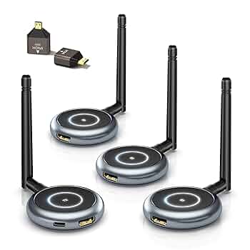 AIMIBO ワイアレスHD Transmitter & Receiver Amazon.com: AIMIBO Wireless HDMI Transmitter and 3 Receivers